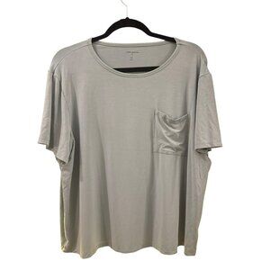 Cozy Earth Blue Bamboo Stretch-Knit Lounge T-Shirt size XL Short Sleeve